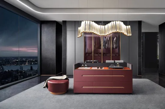 Guangzhou fabricant hôtel moderne construit en bois dans une armoire penderie (YG15