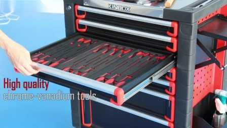 Kinbox – armoire de rangement d'outils à tiroirs en métal, 248 pièces, avec roulettes pour atelier