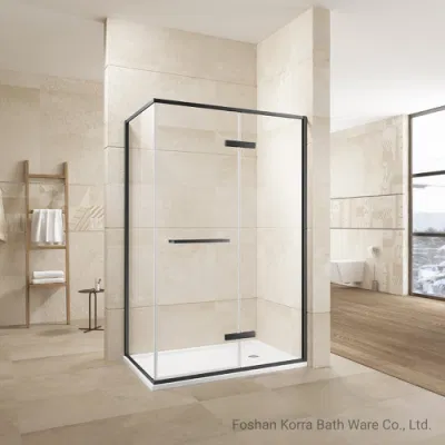 Salle de bains en verre trempé Durable charnière en acier inoxydable cabine de douche LS28231