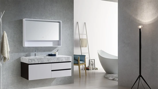 Cabinets de salle de bains en pierre agglomérés d'intérieur par 6mm de modèle continu de meubles de Taula