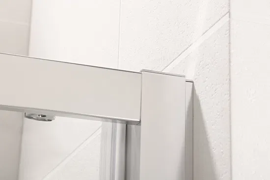 Cabine de douche coulissante double à entrée carrée d'angle